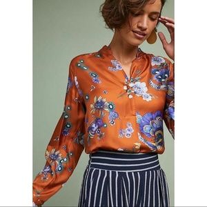 Anthropologie Le Sarte Pettegole Cervara Silk Top